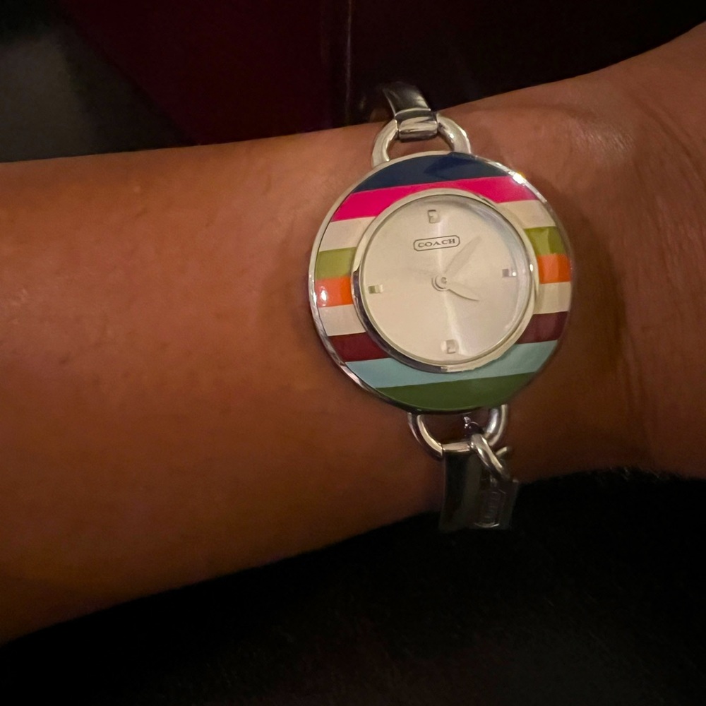 Coach Ladies' Multi-Colour Legacy Bracelet Phoebe Watch w Charm